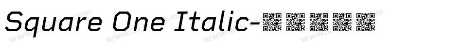 Square One Italic字体转换